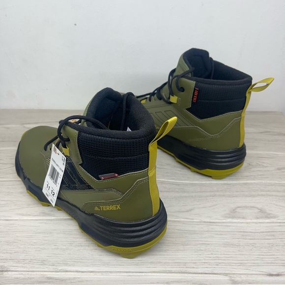 Adidas Mens Size 11 Olive TERREX UNITY LEATHER MID COLD.RDY HIKING BOOTS GZ3936 - Picture 7 of 9
